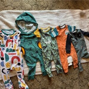 Rags to Raches Colorful and Green Kids One Pieces